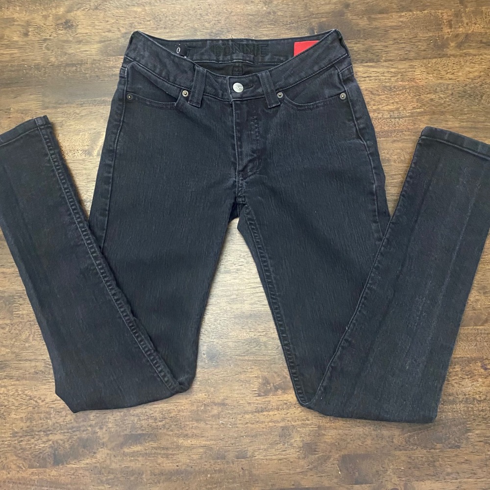 Kimes Ranch Bonnie Black Skinny Western Jeans Women Size 0 Longhorn Pocket